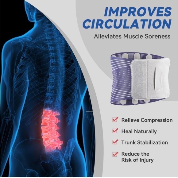 Brand New Back Brace Lumbar Support Belt Back Pain Relief Support Posture - Picture 11 of 11